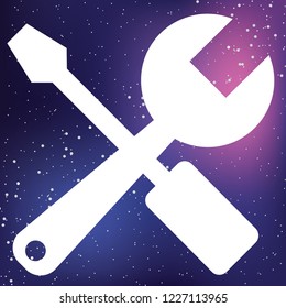 An Illustrated Icon Isolated on a Background - Tools