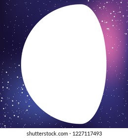 An Illustrated Icon Isolated on a Background - Waning Gibbous Moon
