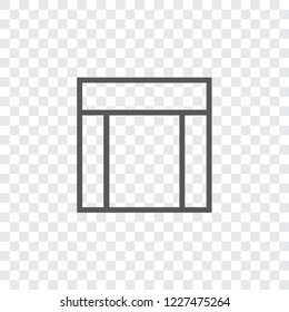 An Illustrated Icon Isolated on a Background - Web Wireframe 4 Way Split Header