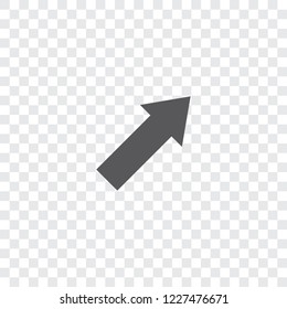 An Illustrated Icon Isolated on a Background - Upper Right Arrow