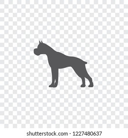 An Illustrated Icon Isolated on a Background - Pitbull Guard Dog