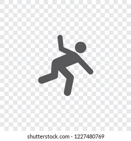 An Illustrated Icon Isolated on a Background - Man Falling Over
