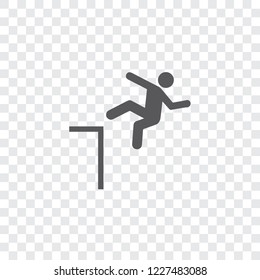 An Illustrated Icon Isolated on a Background - Danger of Falling