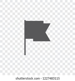 An Illustrated Icon Isolated on a Background - Cut Out Flag Waving