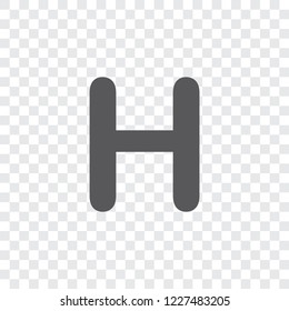 An Illustrated Icon Isolated on a Background - H