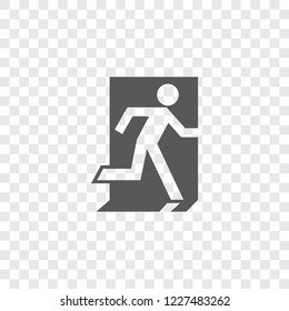 An Illustrated Icon Isolated on a Background - Fire Exit