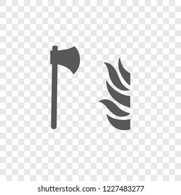 An Illustrated Icon Isolated on a Background - Fire Axe