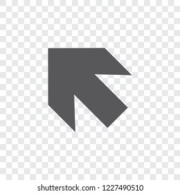 An Illustrated Icon Isolated on a Background - Arrow Up Left