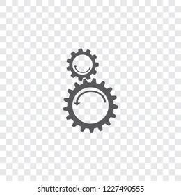 An Illustrated Icon Isolated on a Background - Counter Rotating Cogs