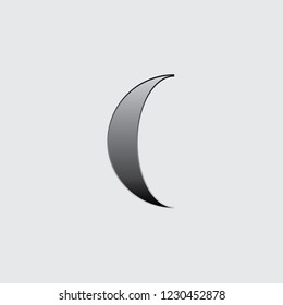 An Illustrated Icon Isolated on a Background - Waning Gibbous Moon-96