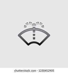 An Illustrated Icon Isolated on a Background - Windscreen Wipers Spray Light