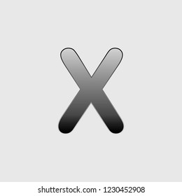 An Illustrated Icon Isolated on a Background - X