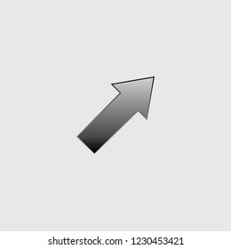 An Illustrated Icon Isolated on a Background - Upper Right Arrow