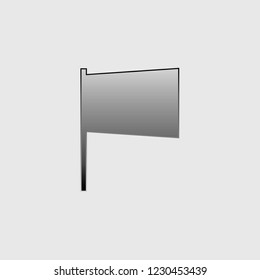 An Illustrated Icon Isolated on a Background - Upper Arc Flag