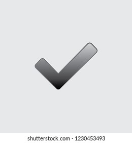 An Illustrated Icon Isolated on a Background - Tick