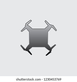An Illustrated Icon Isolated on a Background - Square Drone