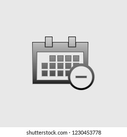 An Illustrated Icon Isolated on a Background - Square Calendar Remove