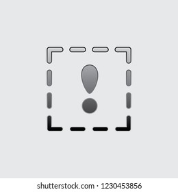 An Illustrated Icon Isolated on a Background - Squared Exclamation Mark