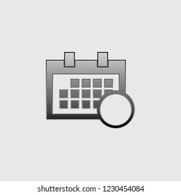 An Illustrated Icon Isolated on a Background - Square Calendar Empty