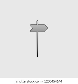 An Illustrated Icon Isolated on a Background - Sign Post Right