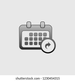 An Illustrated Icon Isolated on a Background - Rounded Calendar Share