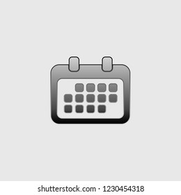 An Illustrated Icon Isolated on a Background - Rounded Calendar
