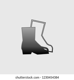 An Illustrated Icon Isolated on a Background - Safety Boots
