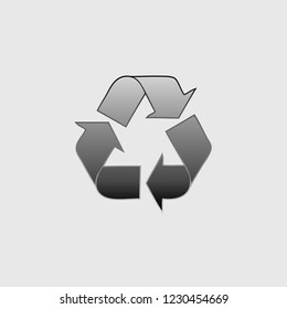 An Illustrated Icon Isolated on a Background - Recycling