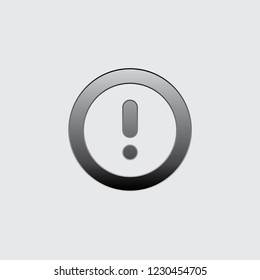 An Illustrated Icon Isolated on a Background - Round Exclamation Mark