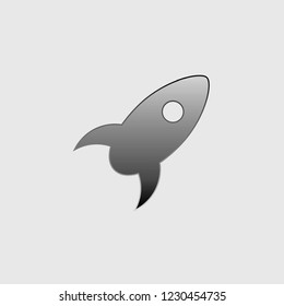 An Illustrated Icon Isolated on a Background - Rocket