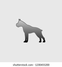 An Illustrated Icon Isolated on a Background - Pitbull Guard Dog