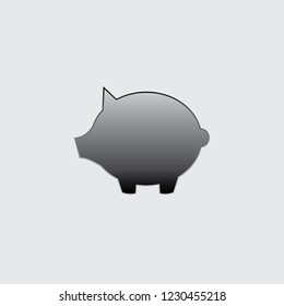 An Illustrated Icon Isolated on a Background - Pig
