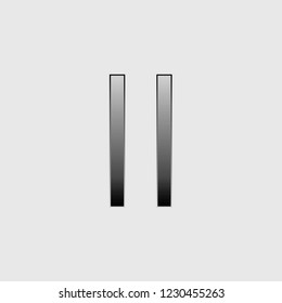 An Illustrated Icon Isolated on a Background - Pause