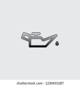 An Illustrated Icon Isolated on a Background - Oil Pressure Warning
