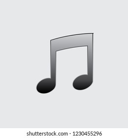 An Illustrated Icon Isolated on a Background - Musical Note