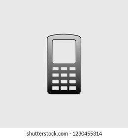 An Illustrated Icon Isolated on a Background - Mobile Phone Walkie Talkie