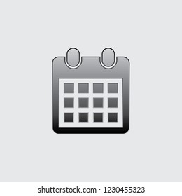 An Illustrated Icon Isolated on a Background - Monthly Calendar
