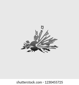 An Illustrated Icon Isolated on a Background - Explosion