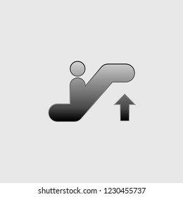 An Illustrated Icon Isolated on a Background - Escalator Up
