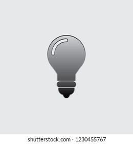An Illustrated Icon Isolated on a Background - Lightbulb