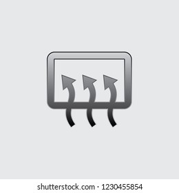 An Illustrated Icon Isolated on a Background - Heated Rear Window Defrost