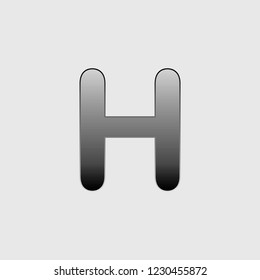 An Illustrated Icon Isolated on a Background - H