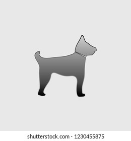 An Illustrated Icon Isolated on a Background - Guard Dog
