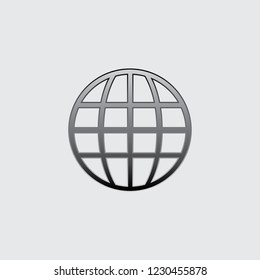 An Illustrated Icon Isolated on a Background - Globe