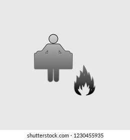 An Illustrated Icon Isolated on a Background - Fire Blanket