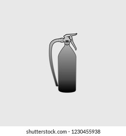 An Illustrated Icon Isolated on a Background - Fire Extinguisher Large