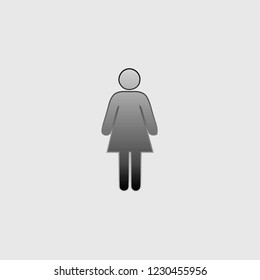 An Illustrated Icon Isolated on a Background - Female