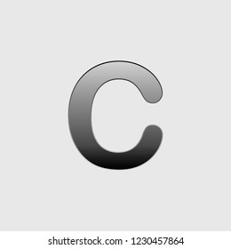 An Illustrated Icon Isolated on a Background - C