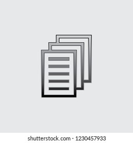 An Illustrated Icon Isolated on a Background - Documents