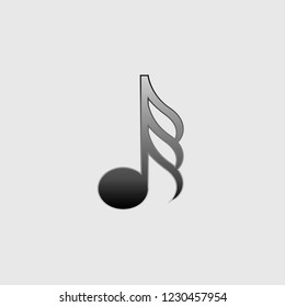 An Illustrated Icon Isolated on a Background - Demi Semi Quaver